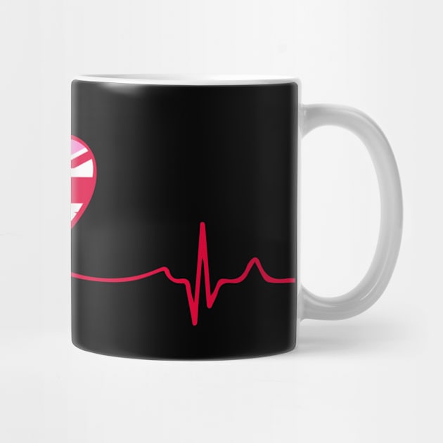 Pink Union Jack Heartbeat by Fusti